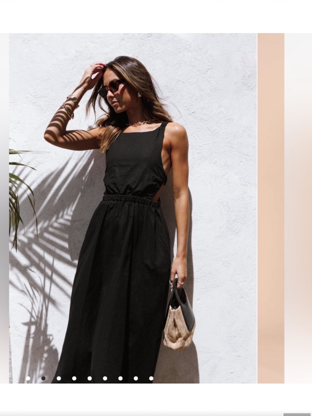 Petal & Pup Black Backless Aubrey Cutout Maxi Dress